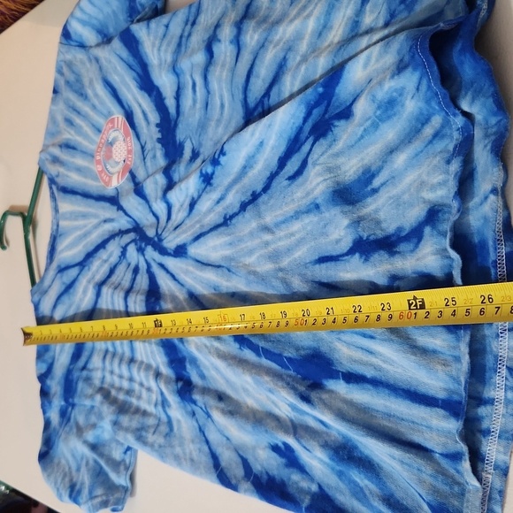 Love & Pineapples Blue Tie-Dye Graphic T-Shirt Make Some Waves Medium Cotton - Picture 5 of 9